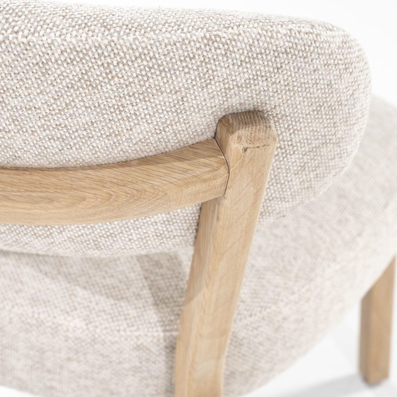 Fauteuil Mikky naturel - taupe Moon, van Eleonora, detailfoto 11