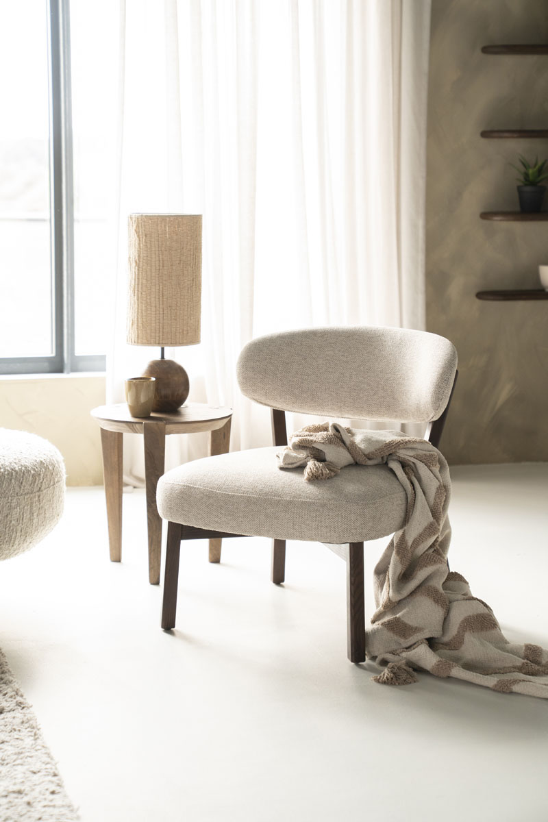 Fauteuil Mikky bruin - taupe Moon, van Eleonora, detailfoto 3