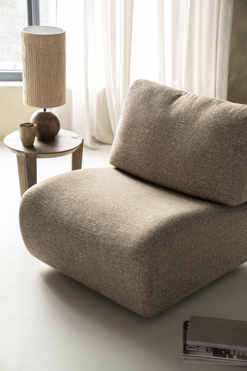 Fauteuil Lucia Taupe Donna, van Eleonora, detailfoto 2