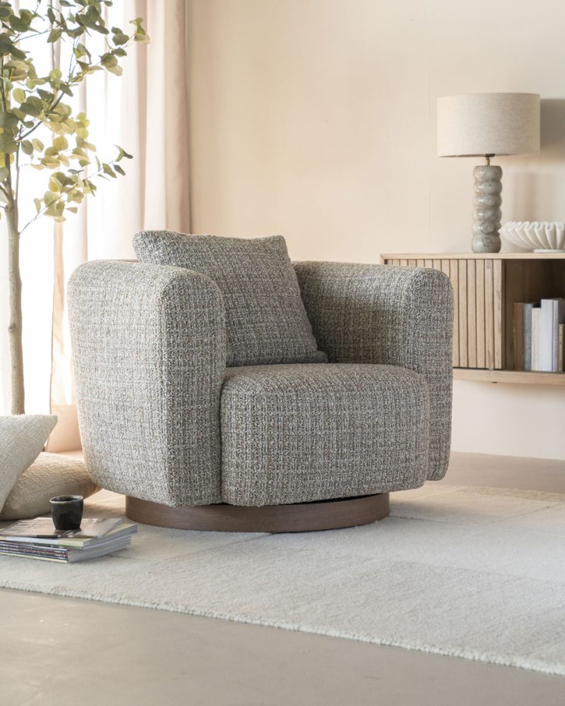 Fauteuil Jordan Taupe Asti, van Eleonora, detailfoto 2