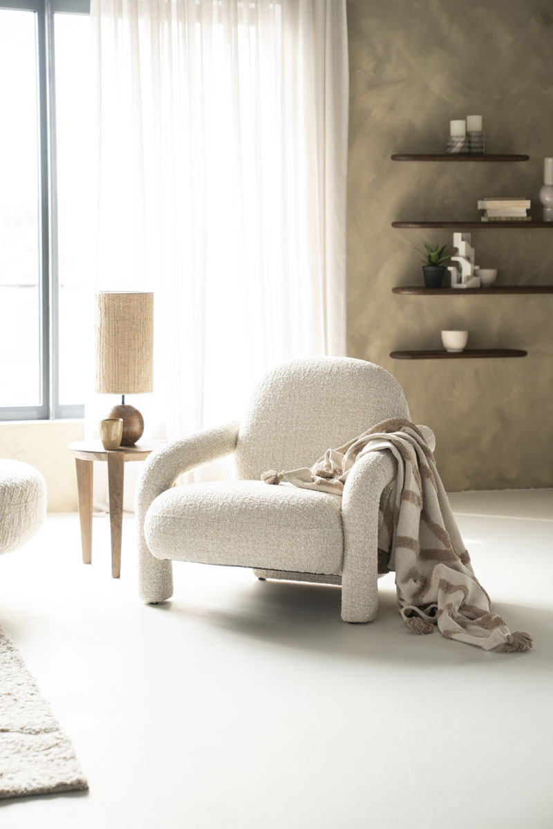 Fauteuil Monica - beige Asti, van Eleonora, achteraanzicht