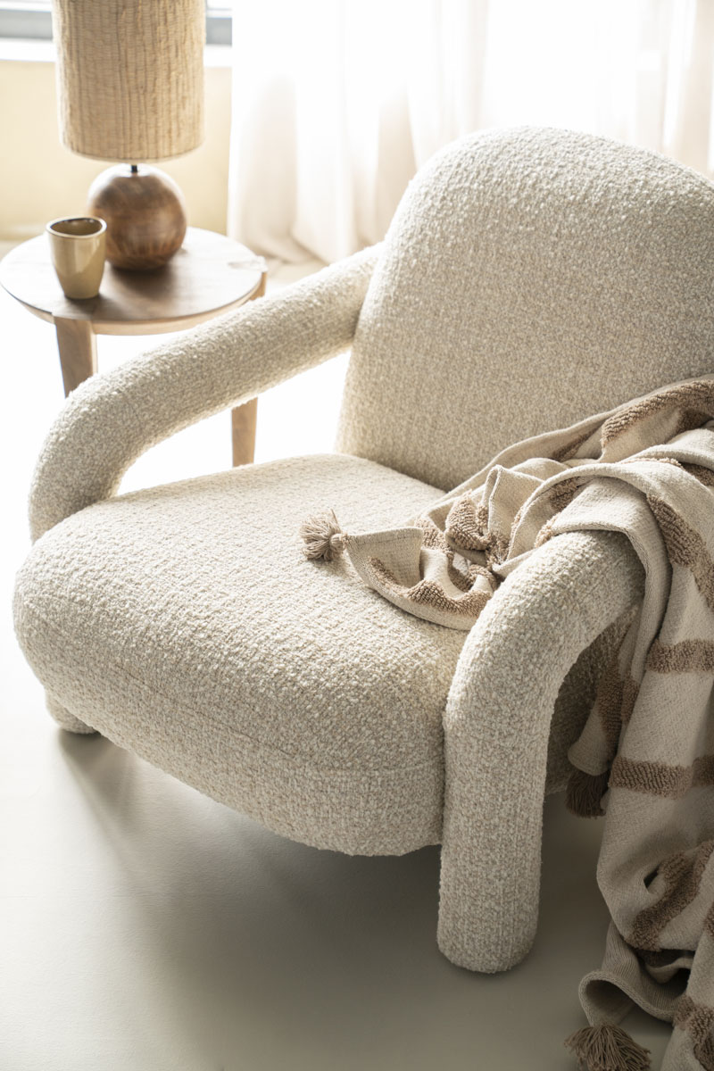 Fauteuil Monica - taupe Asti, van Eleonora, zijaanzicht