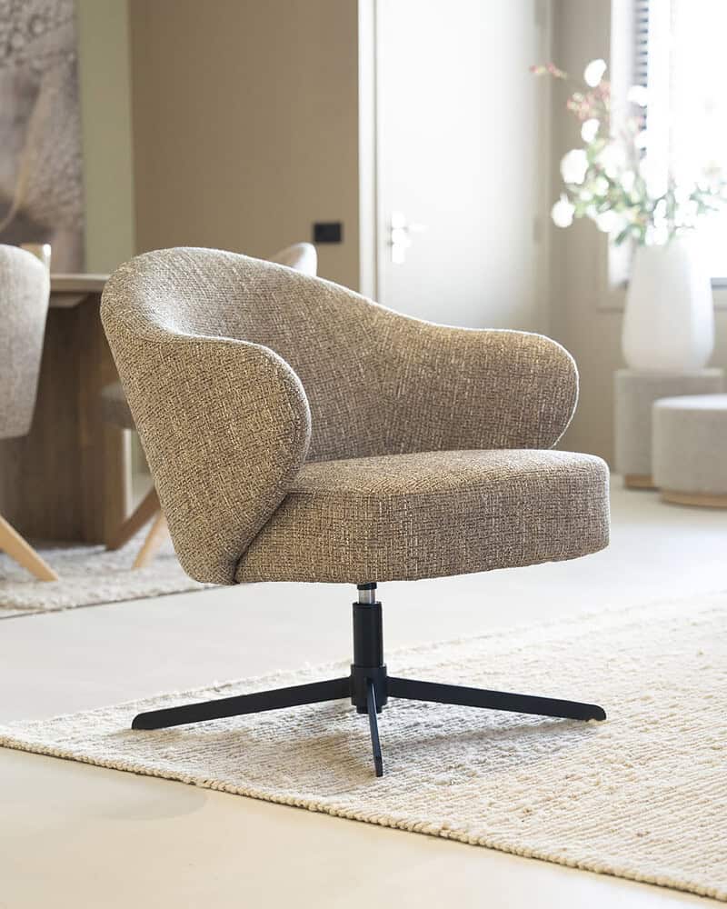Fauteuil Connor - mosterd Donna, van Eleonora, detailfoto 2