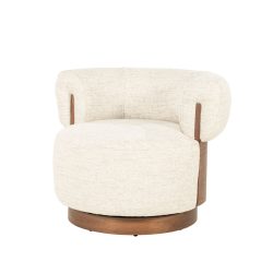 Fauteuil Nila bruin - beige Vanu, van Eleonora, detailfoto