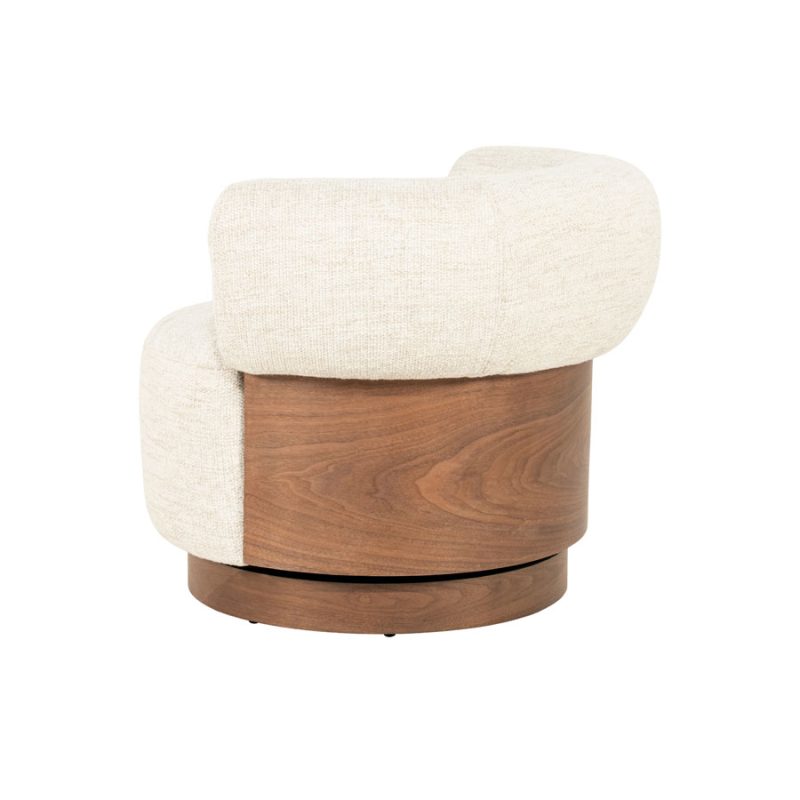 Fauteuil Nila bruin - beige Vanu, van Eleonora, detailfoto 4