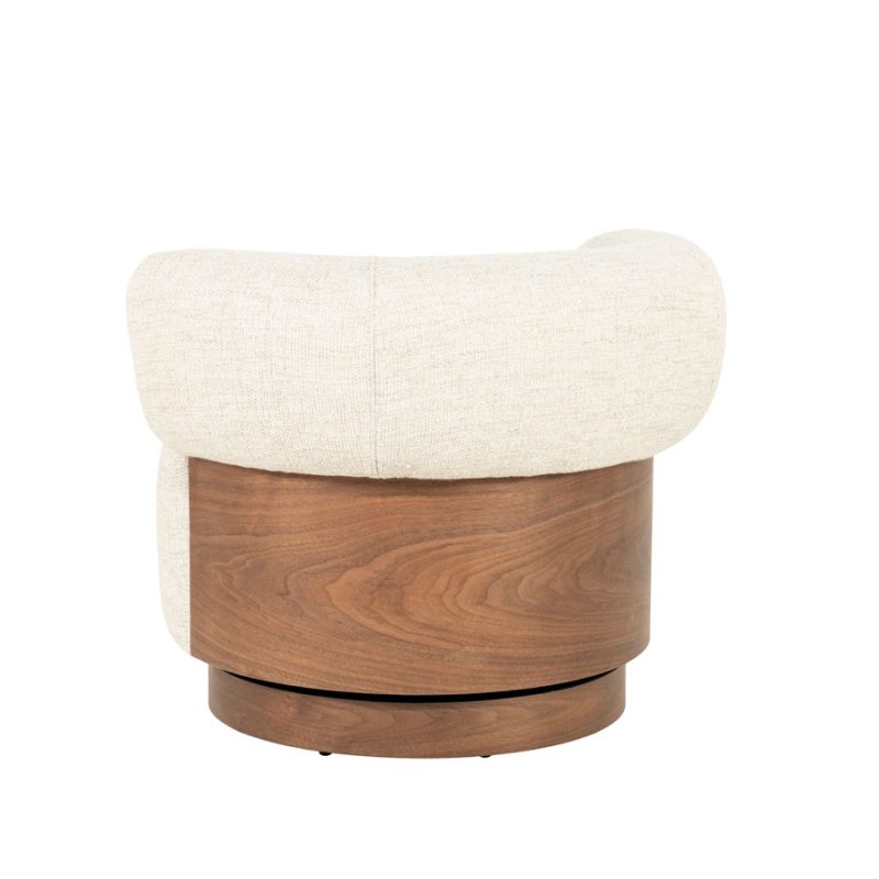 Fauteuil Nila bruin - beige Vanu, van Eleonora, detailfoto 5