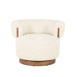 Fauteuil Nila bruin - beige Vanu, van Eleonora, detailfoto 7