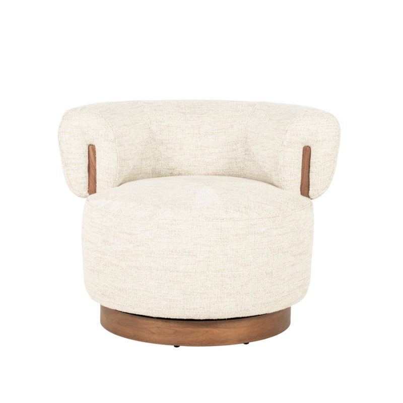 Fauteuil Nila bruin - beige Vanu, van Eleonora, detailfoto 7