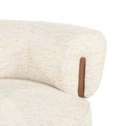 Fauteuil Nila bruin - beige Vanu, van Eleonora, detailfoto 8