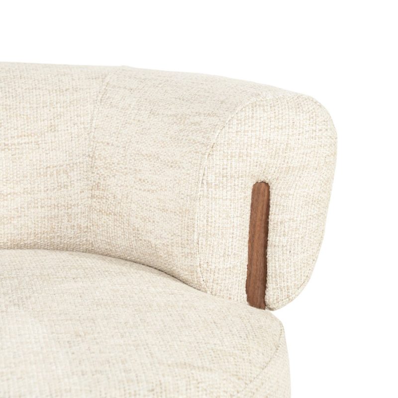Fauteuil Nila bruin - beige Vanu, van Eleonora, detailfoto 8