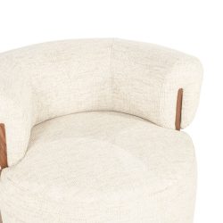 Fauteuil Nila bruin - beige Vanu, van Eleonora, detailfoto 9