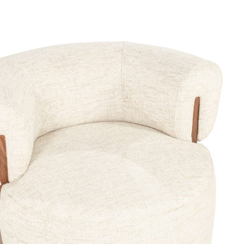 Fauteuil Nila bruin - beige Vanu, van Eleonora, detailfoto 9