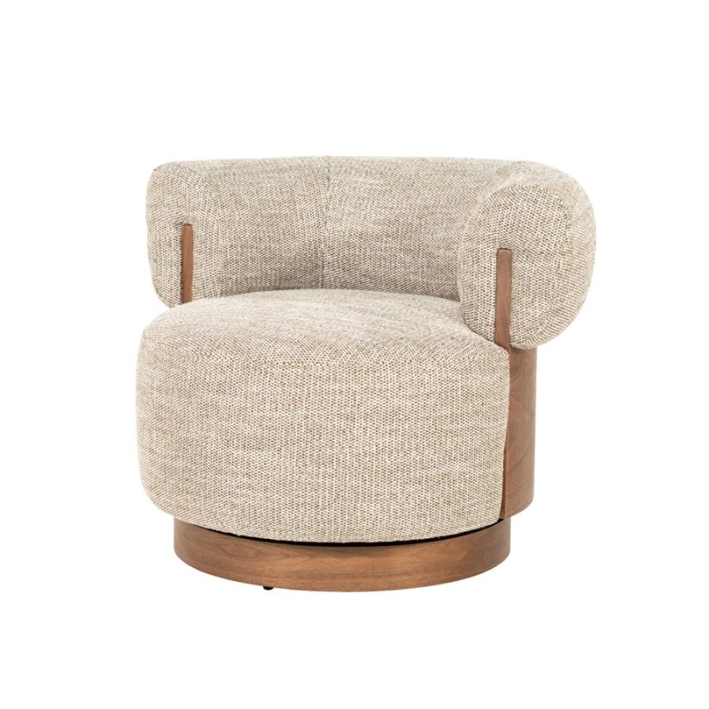 Fauteuil Nila bruin - taupe Vanu, van Eleonora, detailfoto