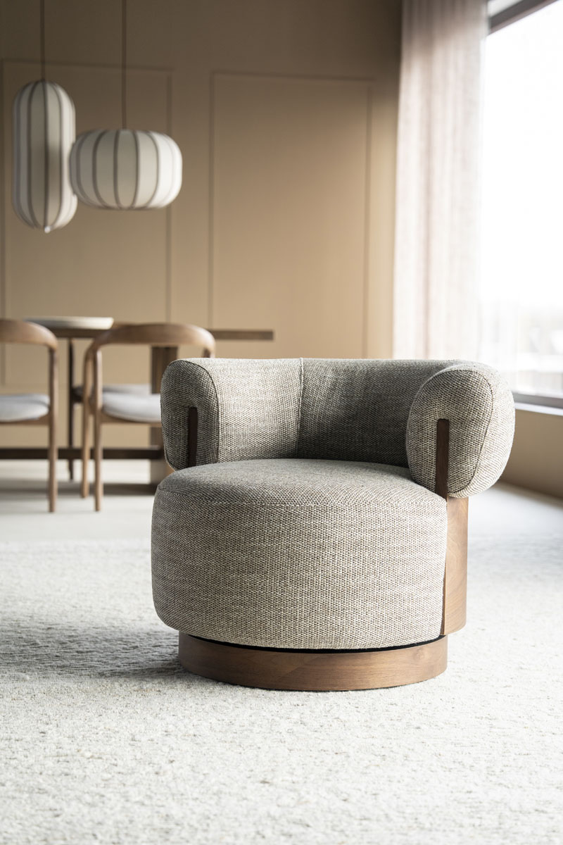Fauteuil Nila bruin - taupe Vanu