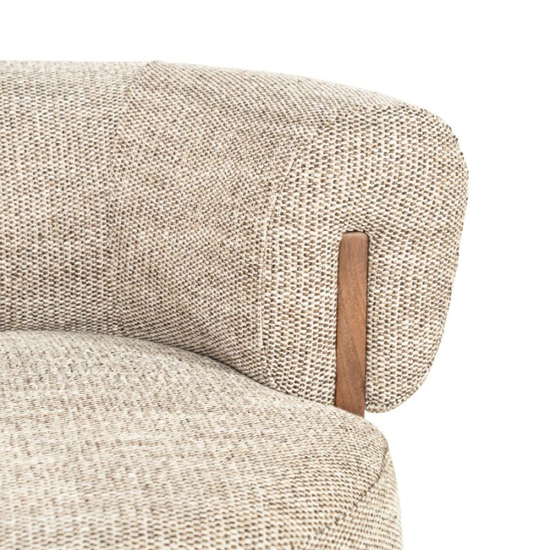 Fauteuil Nila bruin - taupe Vanu, van Eleonora, detailfoto 11