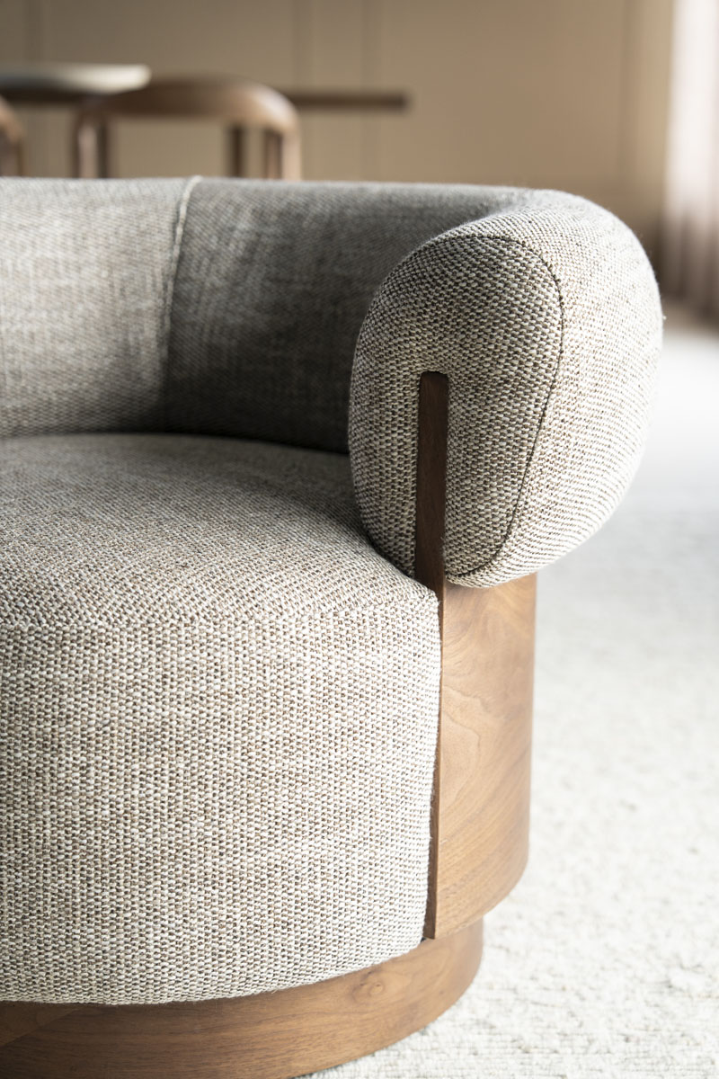 Fauteuil Nila bruin - taupe Vanu