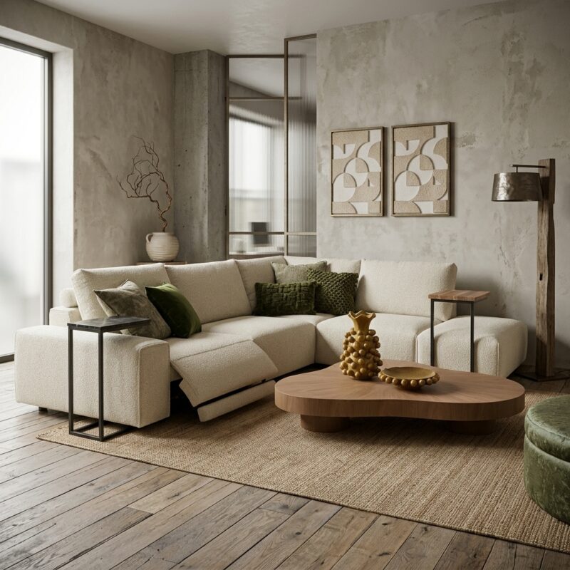 Ecksofa Ascot – Modulares elektrisches Relax-Lounge-Sofa