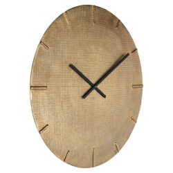 Moderne houten wandklok met minimalistische uitstraling, perfect voor een stijlvolle interieurdecoratie. Gemaakt van hoogwaardig hout met zwarte wijzers, geschikt voor woonkamer of kantoor.