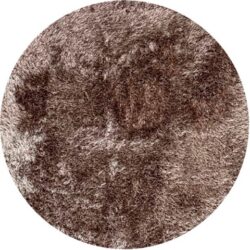 Vloerkleed Karpet Love Shaggy Licht Bruin Rond, ronde feed-foto