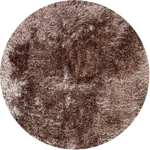 Vloerkleed Karpet Love Shaggy Licht Bruin Rond, ronde feed-foto