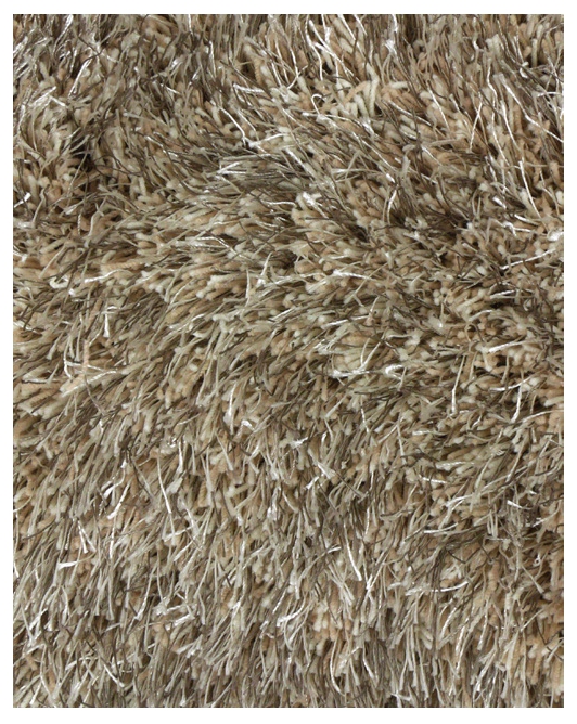 Detailopname zachte poolhoogte Love Shaggy beige karpet in polyester