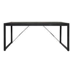 Rechthoekige eettafel Boaz Zwart Mangohout 180 cm