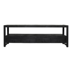 Tv meubel Boaz Zwart Mangohout 180 cm
