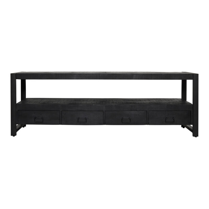 Tv meubel Boaz Zwart Mangohout 180 cm