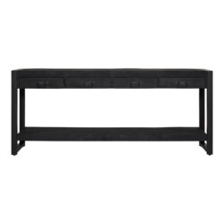 Beistelltisch Boaz, schwarz, Mangoholz, 180 cm