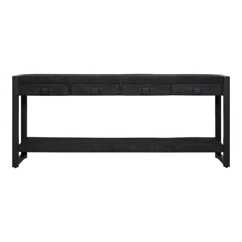 Beistelltisch Boaz, schwarz, Mangoholz, 180 cm