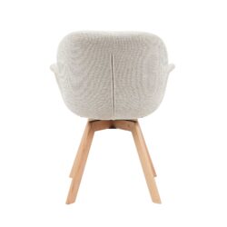 Set van twee draaibare eetkamerstoelen Jesse beige met armleuningen