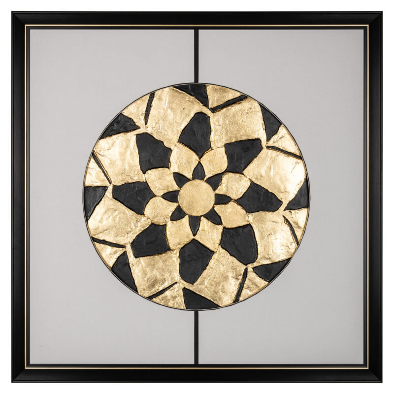 Wandkunst Sun schwarz/gold