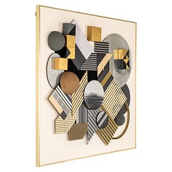Wall art 3D Block black/gold, van Richmond Interiors, detailfoto 1
