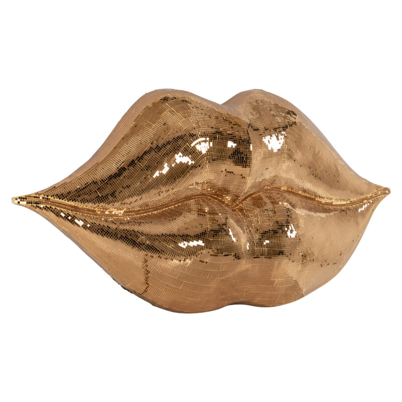 Wall art Donja goud in een moderne woonkamer