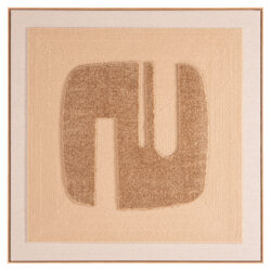 Handgemaakte wall art Seda in goud beige en wit voor modern interieur