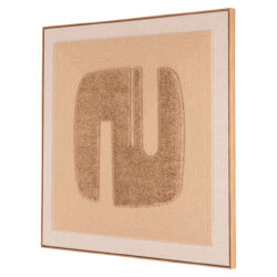 Close-up van wall art Seda met witte en gouden handgemaakte afwerking