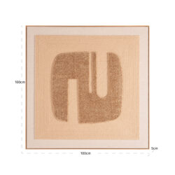 Wall art Seda in goud en beige gestyled in een elegant modern interieur