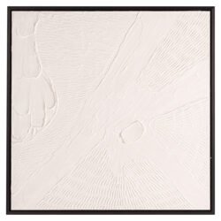 Handgemaakte wall art Janey in zwart en wit met moderne elegante vormen