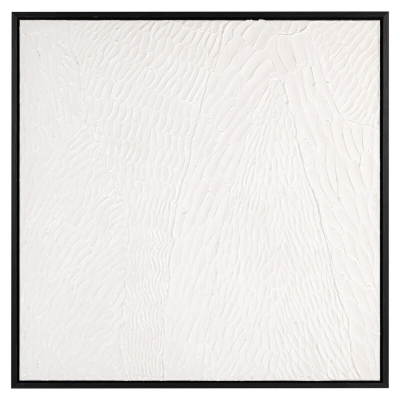 Handgemaakte wall art Janell in zwart en wit met moderne elegante uitstraling