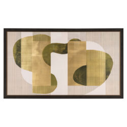 Wall art Joylin in groen goud en zwart voor modern elegant interieur