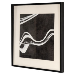 Wall art Jozra zwart-wit gepresenteerd in een stijlvol modern interieur