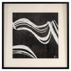 Wall art Jozy in zwart en wit handgemaakt modern design voor aan de muur