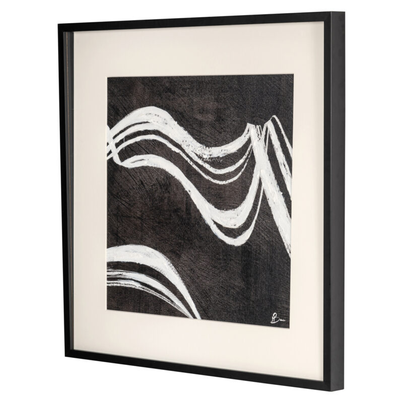 Wall art Jozy zwart wit waterbestendig wanddecoratie in modern interieur