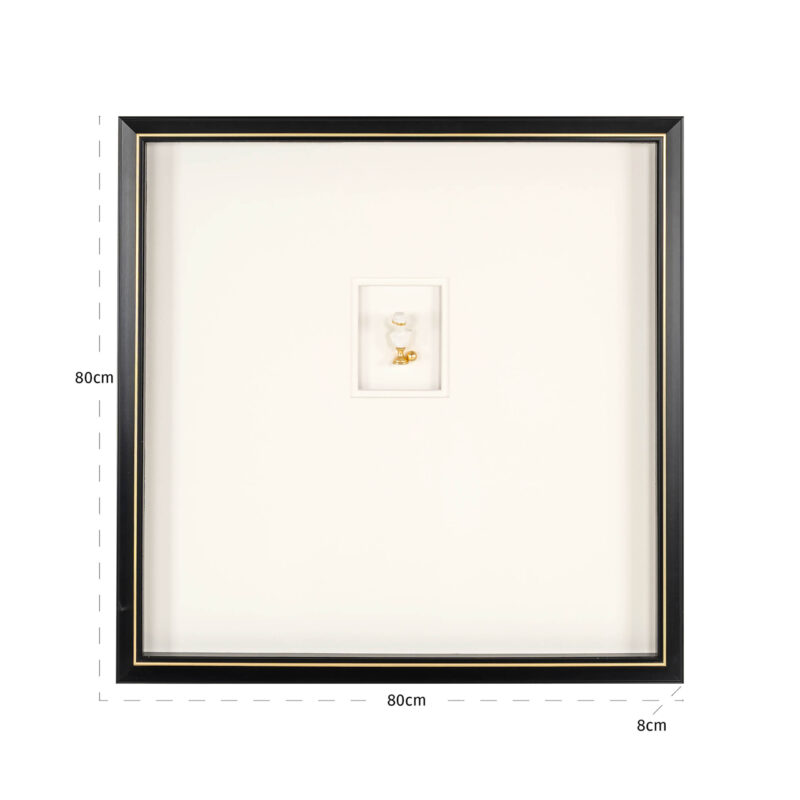 Textuur van Wall art Hanna black/white, waterbestendig en modern