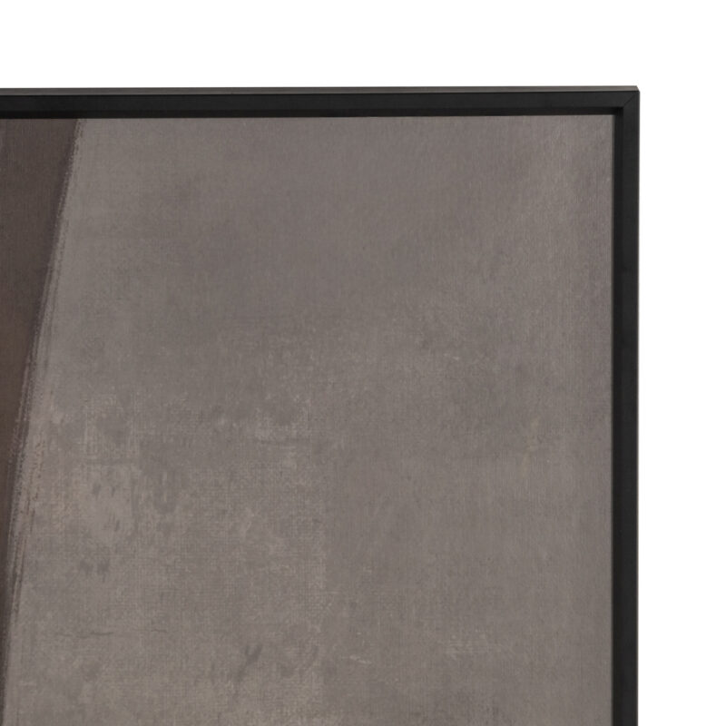 Wall art Mirage brown left abstracte vormen in beige zwart en bruin sfeerbeeld