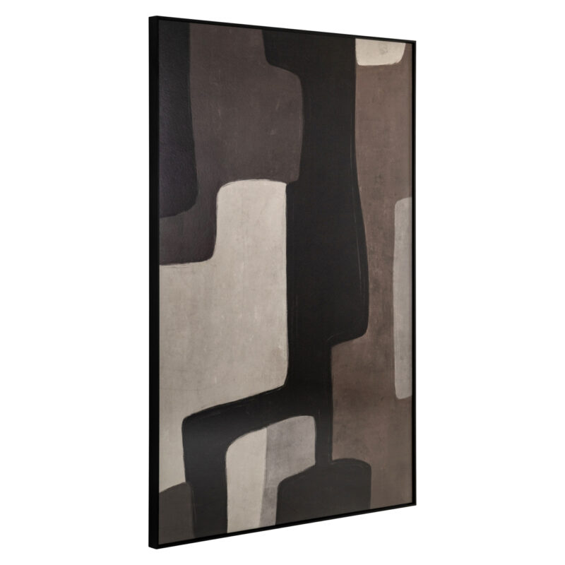 Detail geometrische vormen wall art Mirage brown right in diep bruin palet
