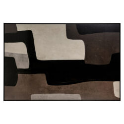 Wall art Mirage brown right met veiligheidsglas zijaanzicht close-up detail