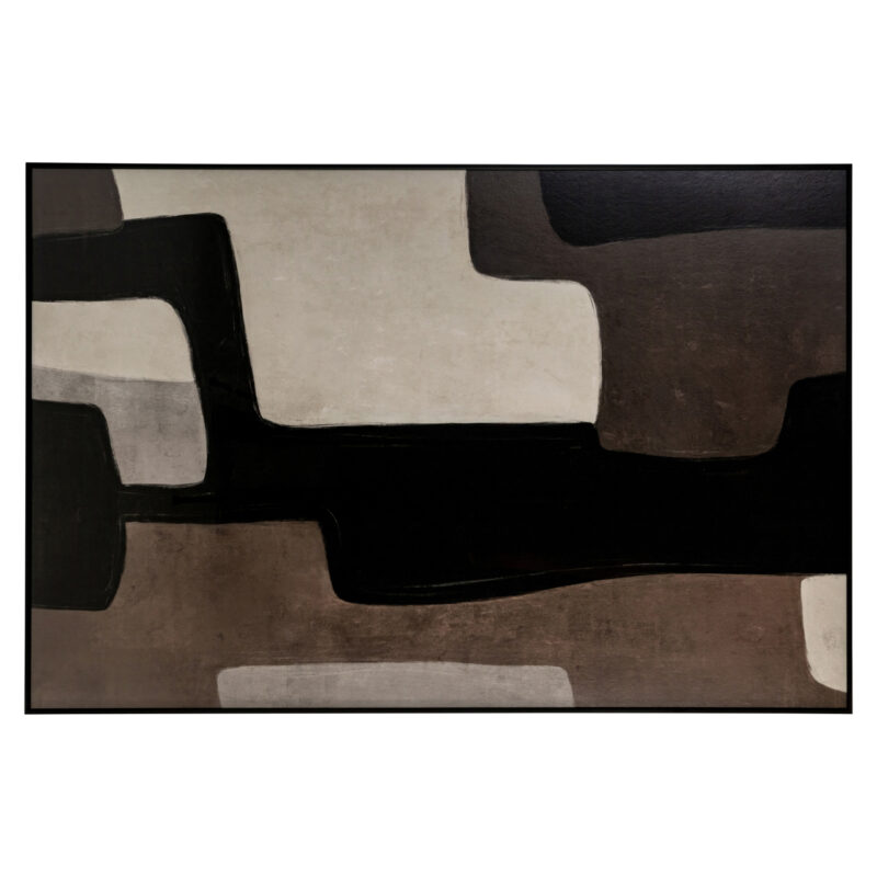 Wall art Mirage brown right met veiligheidsglas zijaanzicht close-up detail
