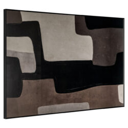 Wall art Mirage brown right gepresenteerd in modern interieur aan de muur