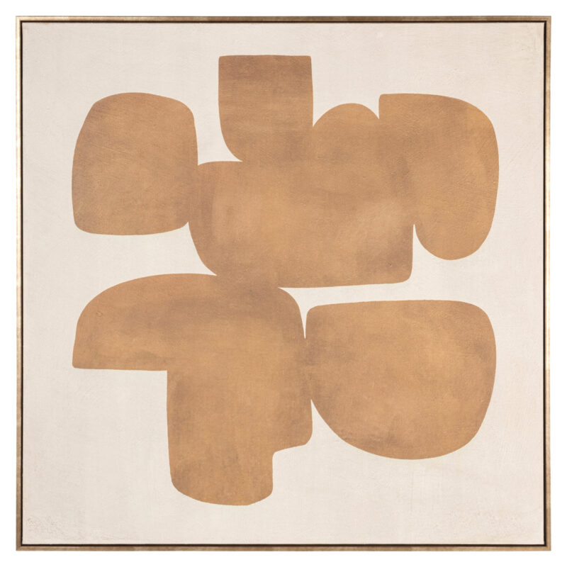 Handgemaakte gouden wall art Odyssey gold left met abstract gespiegeld ontwerp
